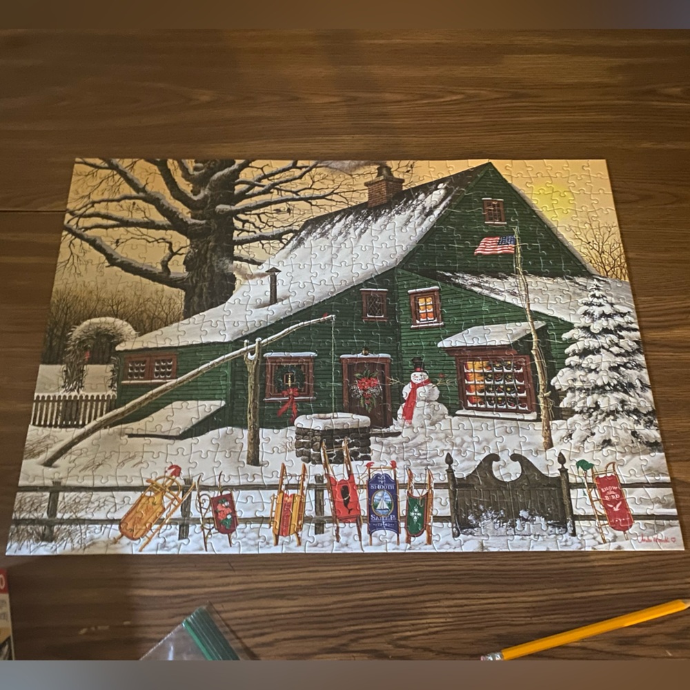 Charles Wysocki Vermont Maple Tree Tappers 500 Piece Jigsaw Puzzle - Picture 7 of 7